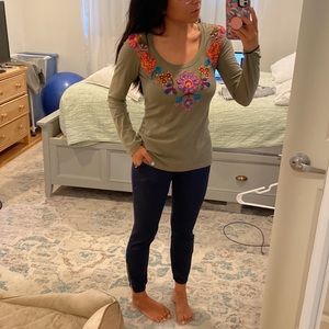 Johnny Was Embroidered Long Sleeve